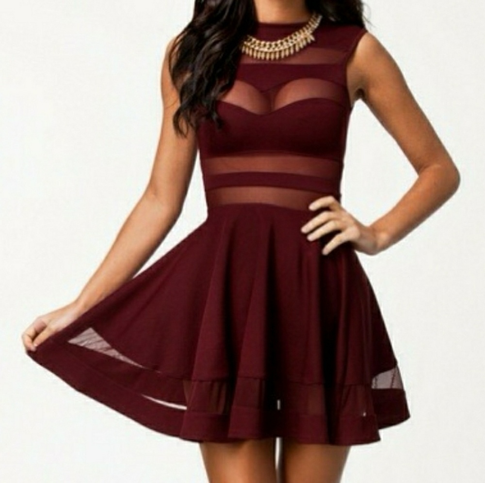 Mesh Skater Dress